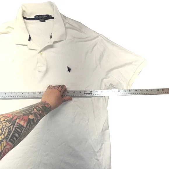 U.S. Polo Assn. Polo Shirt Mens XL White Luxury Feel Cotton Short Sleeve Logo - Picture 5 of 6